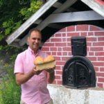 Homemade bread from an outdoor bread oven in the Beaupre Coast