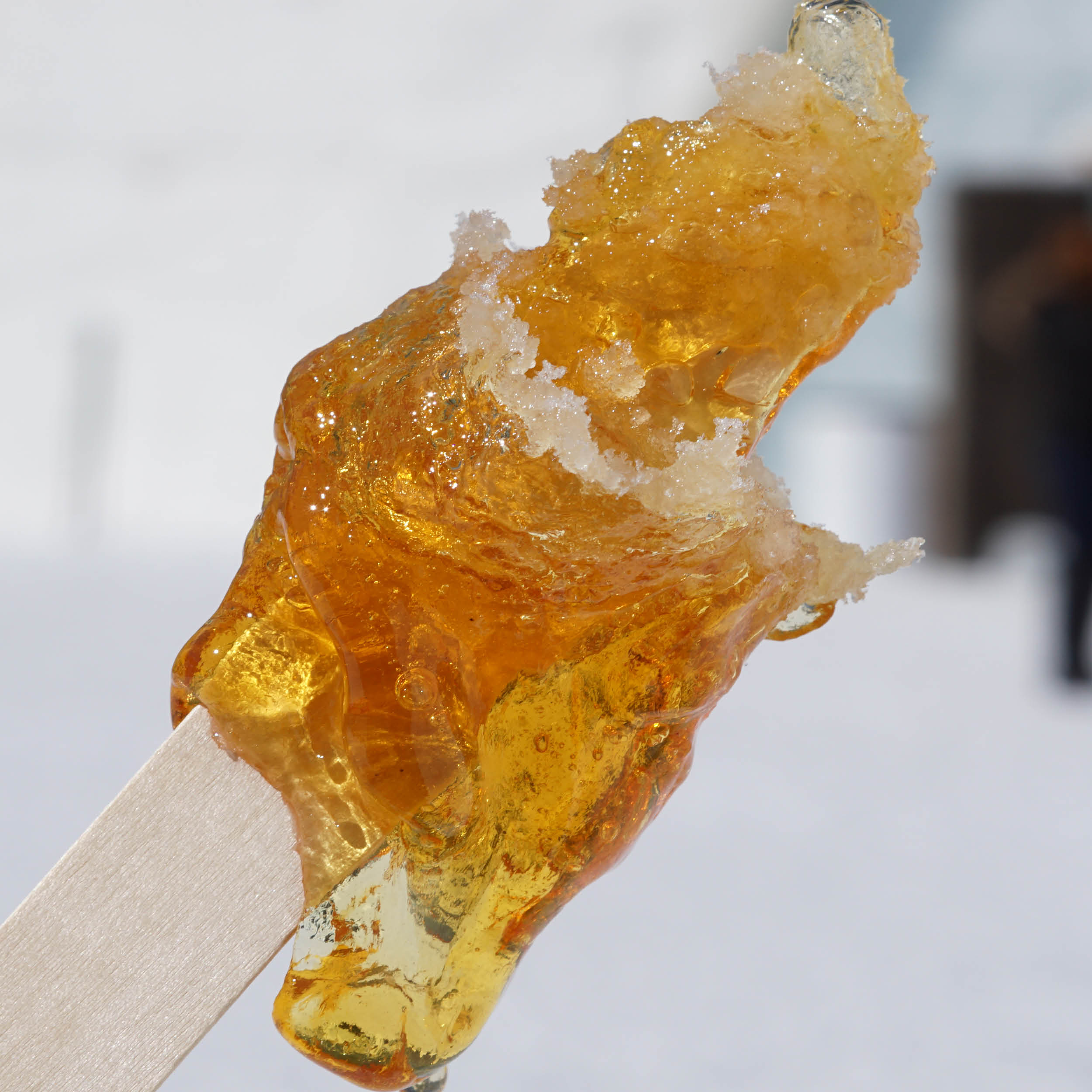 Maple Taffy is a delicious winter treat in Quebec